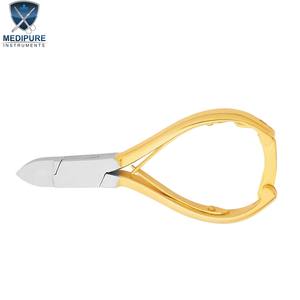 Coupe-ongles professionnels en acier inoxydable, poignée imprimée, lames concaves, ressort de barillet, verrouillage arrière, outils de manucure et de pédicure, outils de beauté - Product Image 3