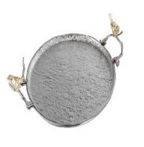 Salade moderne de stockage de feuilles, plateau de service de fruits et plateau pour la décoration de table de mariage Cadeau de Noël en or et argent - Product Image 6