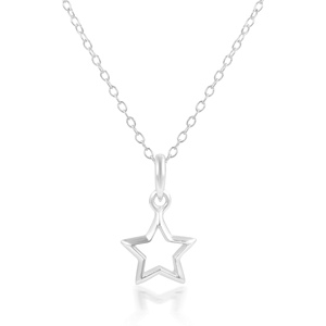 Pendentif en argent Sterling 925, en Rhodium blanc, chaîne étoile, collier pendentif, mode délicate, bijoux d'anniversaire, cadeaux pour femmes - Product Image 1