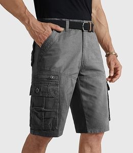 Short cargo d'été décontracté pour hommes Vêtements d'extérieur à séchage rapide avec motif solide au genou Vêtements de mode écologiques à bas prix - Product Image 3