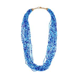 Urthn Fashion Jewelry Set 1111601F Collar llamativo con cuentas de aleación de zinc azul - Product Image 1