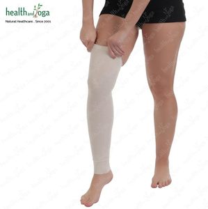 HealthAndYoga LayerGuard 4 "Rouleau de bas en coton extensible doux absorbant la sueur Bandage à manches moulées blanc - Product Image 3