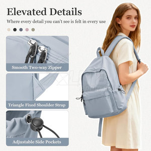 Stylish Printed Waterproof Casual School <b>Backpack</b> Zipper Adjustable Straps Spacious <b>Compartments</b> for Books Supplies Items - Product Image 4