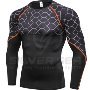 Men's Casual <b>Workout</b> BJJ MMA Compression Shirt Sublimated Breathable Quick Dry Eco-Friendly <b>Long</b> <b>Sleeves</b> Custom Logo Tank <b>Top</b> - Product Image 4