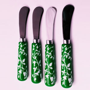 Juego de corte de cuchillos de mantequilla con mango de resina de Color rosa y blanco de acero inoxidable de estilo único, utensilios de cocina y hogar usados, nuevo diseño - Product Image 5