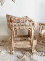 Table à langer tissée en rotin naturel pour poupées, jouets familiaux sûrs et sains pour filles, fabriqués au Vietnam