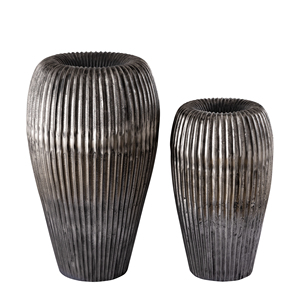 Décoration de jardin moderne et luxueuse pour la maison Vase de sol en métal avec brosse dorée de haute qualité Jardinière de pot de fleurs chaudes à impression personnalisée Unique - Product Image 6