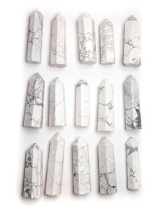 Bán Buôn Tự Nhiên Howlite Tháp 0-2 Inch Đánh Bóng Tinh Thể Màu Trắng Điểm Chữa Bệnh Năng Lượng Đá Quý Lỏng Đá Quý Pha Lê Cây Đũa Phép - Product Image 4