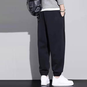 Pantalones de chándal de algodón para hombre con cintura elástica y cordón, ropa de gimnasio cómoda, pantalones de chándal con logotipo personalizado para hombre - Product Image 3