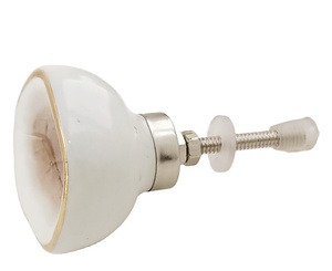 Boutons marocains de luxe en céramique glaçure dorée poignées de tiroir marron clair pour chambre à coucher armoire commode cuisine - Product Image 2