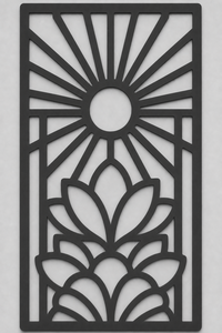 Decorative Modern CNC Cut PVC Privacy Screen Room Divider Panel Quiet Arch Outdoor/Indoor 600 X 1000 mm Made in Germany - Product Image 5
