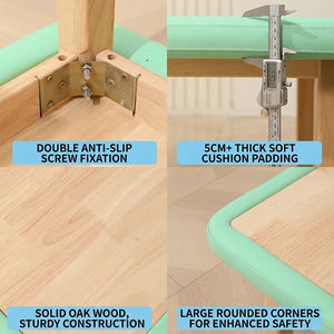 Mobilier Montessori Rembourré en Bois Massif pour Maternelle et Crèche – Ensemble Table et Chaises pour Enfants – Centre de Garde d'Enfants et Salle de Classe - Product Image 2