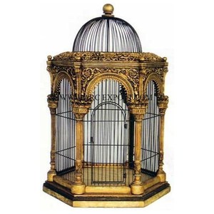 Muebles para casa de mascotas de hierro de malla de alambre y madera de Color blanco diseño de lujo jaulas de pájaros decorativas para interiores grandes mascotas de alta calidad - Product Image 5