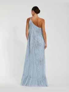 Robe de soirée élégante et luxueuse sans manches, avec des travaux de perlage et de broderie, technique de coupe en A, robe de bal en tulle pour les fêtes - Product Image 2