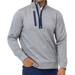 Sweat-shirt unisexe personnalisé à col montant, coupe ample, épais et chaud, à fermeture éclair quart, manches longues, brodé, anti-plis, pour l'automne - Product Image 1