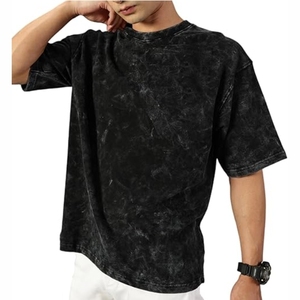Camiseta para hombre Venta al por mayor Ropa de hombre Camiseta de gran tamaño Camiseta de algodón de peso pesado Blank Acid Wash - Product Image 1