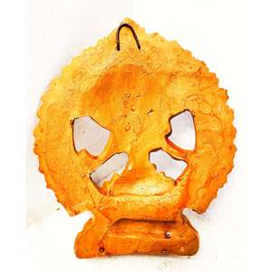 Idole de Shiva Natraj, décoration murale traditionnelle de luxe en terre cuite, objet de décoration pour la maison, fer forgé abstrait, Diwali, 10 cm X - Product Image 4