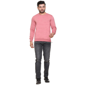 Sweat-shirt avec logo personnalisé de qualité OEM pour hommes 100% coton coupe ample col rond Basics Sweatshirts en coton mélangé - Product Image 4