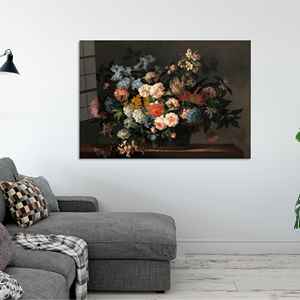Arte en Lienzo con Estampado Floral Moderno: Elegante Diseño de Flores para Decoración del Hogar, ARTE EN VIDRIO TEMPLADO - Product Image 1