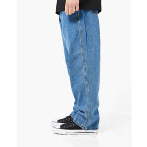 Jeans de Mezclilla Extra Grandes de Alta Calidad, Corte Holgado Informal, Color Sólido, Ligeros y Transpirables - Product Image 3