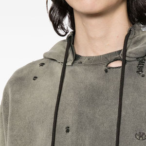 Sudadera con capucha desgastada transpirable de secado rápido para hombre, 100% algodón, ligera, Impresión de logotipo personalizado para invierno, servicio OEM disponible - Product Image 6