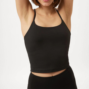 Sujetador Deportivo de Yoga para Mujer, con Logotipo Personalizado al por Mayor, de Nailon en la Parte Delantera, con Tirantes Ajustables, Transpirable, Ropa Deportiva, Hecho en Pakistán - Product Image 3