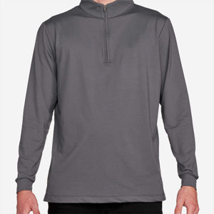 Sweat-shirt à capuche à fermeture éclair thermique pour hommes, sweat-shirt d'hiver avec demi-fermeture éclair, polaire, chemise de sueur confortable, col montant - Product Image 5