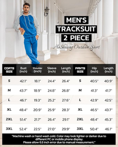 Men's Blue Gray Color Blocking Hoodie Sweatpants <b>Set</b> Casual Fleece Tracksuit Autumn Wear - Product Image 6