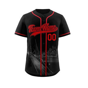 Maillots de baseball et de softball sublimés de qualité supérieure pour hommes chemises boutonnées maillots de baseball à manches courtes pour Offre Spéciale - Product Image 2