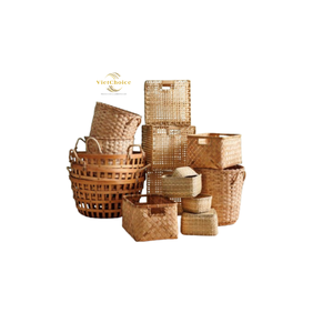 Cesta Organizadora de Bambú Natural Ecológica, Hecha a Mano, Multifuncional, Capacidad de 6-10L, para Decoración Moderna del Hogar - Product Image 3