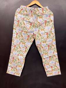 Unisex Pure Cotton Elastic Waist <b>Summer</b> <b>Pajama</b> Set | Lightweight Comfortable Nightwear Indian Handmade with Front Logo - Product Image 5