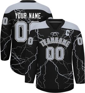 Maillots de hockey sur glace OEM avec sublimation de numéro personnalisé ou conception en sergé vente directe en usine en stock - Product Image 1