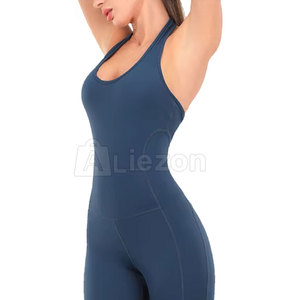 จั๊มสูทน้ำหนักเบาสำหรับผู้หญิงชุดเล่นโยคะชุดบอดี้สูทชิ้นเดียว Romper - Product Image 5