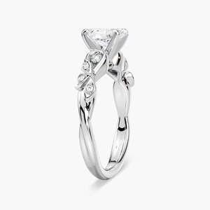 1.10 CTW Oval Cut Lab Grown Diamond <b>Vintage</b> Engagement <b>Ring</b> Leaf & Vine Design IGI Certified 14K Solid <b>Gold</b> Bridal <b>Ring</b> - Product Image 2
