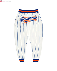 Pantalon de sport personnalisé blanc noir rose-bleu clair tissu de coton respirant Style décontracté fermeture à la taille élastique plat mi pour l'automne - Product Image 5