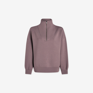 Women's 2026 Fall Half-Zipper Pullover Sweatshirt Long Sleeve Hoodie Plain Knit Embroidered Rhinestone Plus Size 1/4 Zip Sweats - Product Image 2