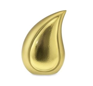 Urnes de crémation en forme de coeur en forme de larme avec des urnes humaines de conception de finition peinte et un design en métal en laiton de haute qualité - Product Image 2