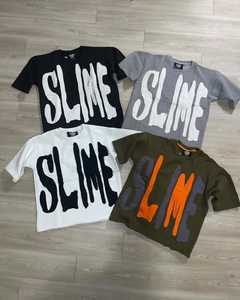 เสื้อยืดผ้าฝ้ายซักกรดสำหรับผู้ชายผ้าพิมพ์ลายดาวขนาดใหญ่ปักโลโก้ได้ตามต้องการ - Product Image 6
