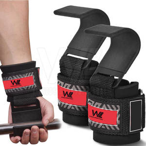 Ganchos de levantamiento de pesas para gimnasio de la mejor calidad, función transpirable, ganchos protectores para levantamiento de pesas - Product Image 1