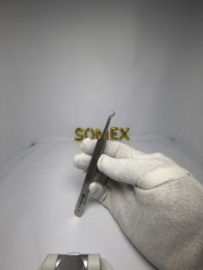 แหนบต่อขนตาทำจากสเตนเลสแหนบปลายแหลมแบบปรับแต่งโลโก้ได้ตามต้องการ - Product Image 5