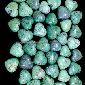 Premium rubí zoisita corazón piedra abundancia buena suerte rubí fucsita tallado a mano pulido amor curación cristal piedra preciosa al por mayor - Product Image 5