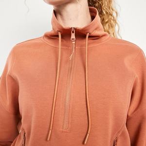 Design personnalisé survêtements pour femmes ensemble de jogging en gros avec capuche OEM/ODM marque privée fermeture éclair survêtement pour la gym et la course à pied - Product Image 5