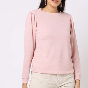 Nouveau sweat-shirt pour femme avec uni à la mode à manches longues personnalisé couleur unie polaire Fitness pas cher prix élégant femmes sweat - Product Image 1