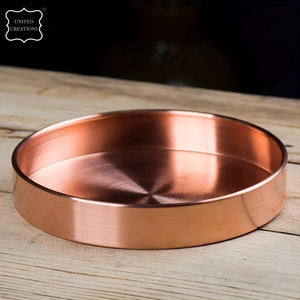 ถาดเสิร์ฟทองแดงลึกคุณภาพดีดีไซน์คลาสสิกจานและจานแกะสลักทำด้วยมือ - Product Image 2