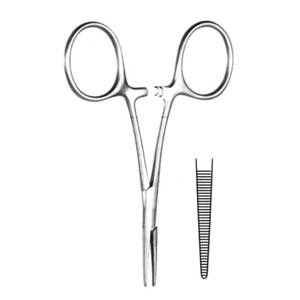 Pinces hémostatiques de 7/6.3/5.5 pouces pince hémostatique à tête droite incurvée pince à artère chirurgicale vétérinaire pince hémostatique - Product Image 3