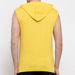 Wholesale <b>Sleeveless</b> Pullover <b>Hoodie</b> Boy's Workout Gym Sweatshirt Logo Printing Manufacturer <b>Sleeveless</b> Hoodies - Product Image 4