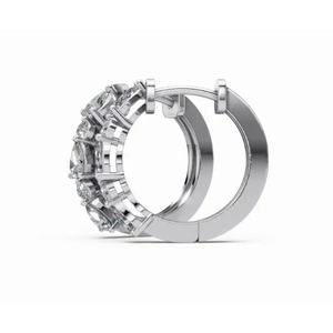 Boucles d'oreilles créoles en diamant de poire Eternal Bloom, or 9 KT, 14 KT, 18 KT, bijoux de laboratoire, vente en gros, OEM, fournisseur d'exportation B2B - Product Image 2