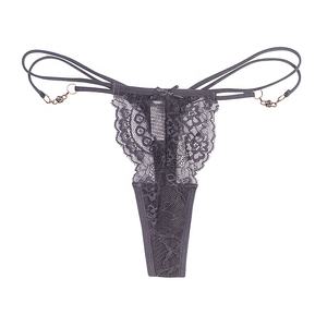 En yeni kızlar giyen pantolon şeffaf külot işlemeli dantel seksi kadın tanga G-string - Product Image 4
