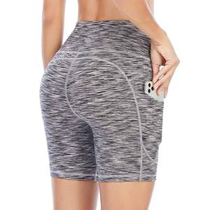 Fitness alta cintura atlética Yoga pantalones cortos mujeres Control de barriga entrenamiento correr levantamiento de glúteos Yoga pantalones cortos - Product Image 6