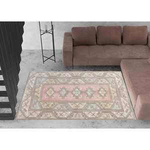 Tapis imprimé de style antique, antidérapant, design turc doux, cadeau de pendaison de crémaillère, tapis en velours - Product Image 1